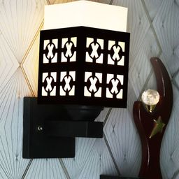 Gojeeva Brown Wood Square Wall Lamps-picture-23
