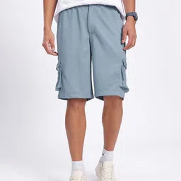 glitchez Men Utility-Utopia Cargo-Style Shorts image 5