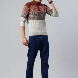 Pierre Carlo Men Colourblocked Pullover image 5