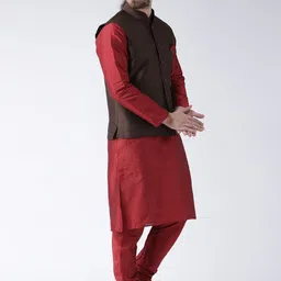 Deyann Men Brown Nehru Jacket image 5