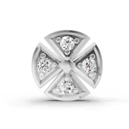 Sparkles 14k (585) White Gold Lab Grown Diamond 0.01 CT Round Shape Shine Eternal Radiant Nose Pin-picture-12