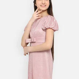 Natilene Kids Pink Embellished Dress image 3