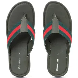 Khadim Men's Green & Red Flip Flops-image-85