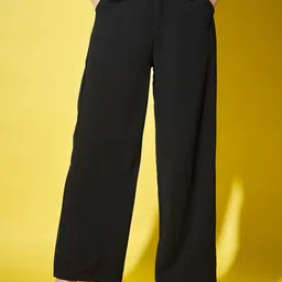 BUY NEW TREND Women Comfort High-Rise Trousers-picture-31
