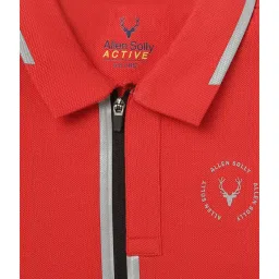 Allen Solly Junior Red Solid T-Shirt image 3