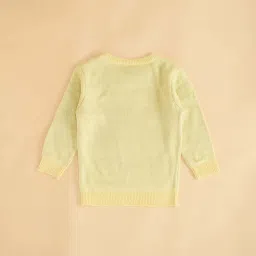 Pantaloons Baby Yellow Cotton Printed Full Sleeves Sweater image 3