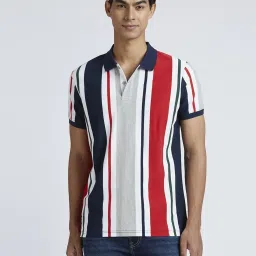 Pepe Jeans Multicolored Cotton Regular Fit Striped Polo T-Shirt image 1
