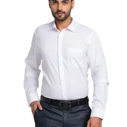 Park Avenue White Regular Fit Texture Shirt-picture-14