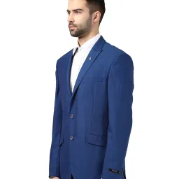 Raymond Blue Regular Fit Wool Blazer image 3