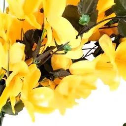 apka mart Yellow Hanging Plastic Artificial Flower image 2