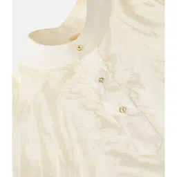 THANGAMAGAN Kids Light Beige Solid Full Sleeves Kurta image 3