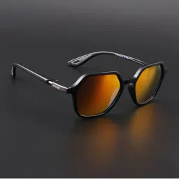 Voyage Red Polarised and UV Protected Lens Square Unisex Sunglasses image 1