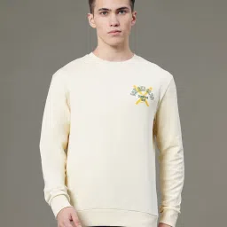 Red Tape White Cotton Polyblend Graphic Regular Fit Sweatshirt And Hoodies image 1