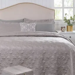 Maspar Twirls & Swirls Neutral Cotton 400 TC Double Bedsheet Sets image 4