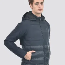 U.S. Polo Assn. Navy Blue Polyester Solid Regular Fit Jacket image 4