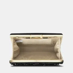 Lavie Luxe Black LX Flower Clutch Clutch image 5