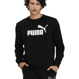 Puma Essentials Black Regular Fit Logo Sweatshirt-picture-29