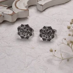Teejh Joshitha Silver Oxidized Toe Rings-image-1