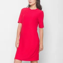 Globus Pink Self Design Above Knee Dress image 3