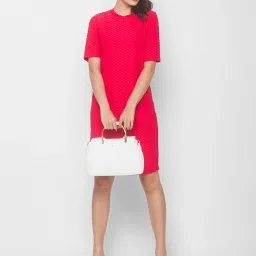 Globus Pink Self Design Above Knee Dress image 4