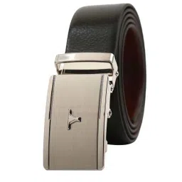 BULCHEE Black & Tan Leather Reversible Belt for Men image 3