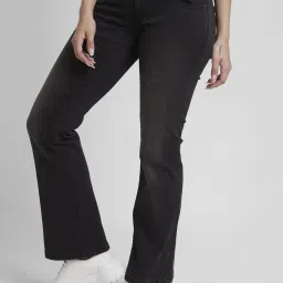 Spykar Black Bootcut Fit High Rise Jeans image 3