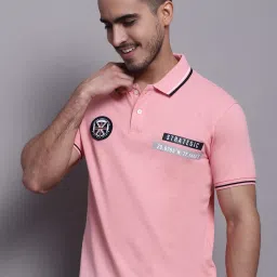 Cantabil Pink Regular Fit Polo T-Shirt image 3
