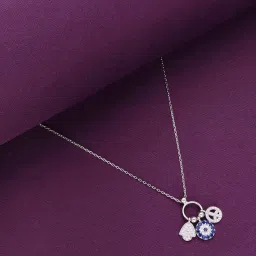 Kai Jewel Sterling Silver Evil Eye Charm Necklace image 1