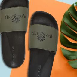 Woodland Men's Olive Slides-picture-48