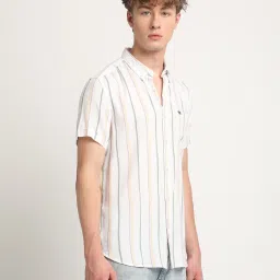 The Bear House Multicolor Slim Fit Striped Shirt image 3