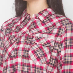 Globus Red & Brown Checks Shirt image 5