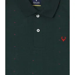 Allen Solly Junior Green Printed Polo T-Shirt image 3