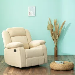 Duroflex Avalon Beige Pinewood Single Seater Recliner image 1