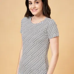 Honey by Pantaloons White & Black Cotton Graphic Print T-Shirt image 3