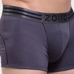 Zoiro Charcoal & Black Regular Fit Trunks - Pack Of 2 image 3
