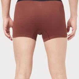 Zoiro Bitter Chocolate & Dark Blue Cotton Regular Fit Trunks - Pack Of 2 image 3