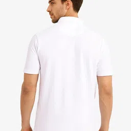 RARE RABBIT Men Solid Polo Collar Cotton T-Shirt image 5