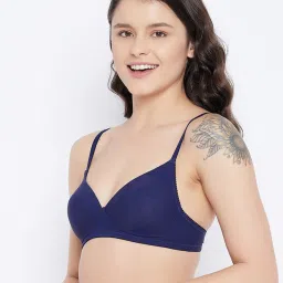 Clovia Navy Non Wired Padded Push Up Bra image 3