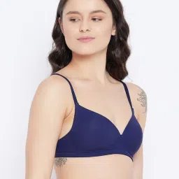 Clovia Navy Non Wired Padded Push Up Bra image 4