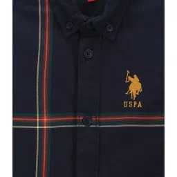 U.S. Polo Assn. Kids Navy Striped Full Sleeves Shirt image 3