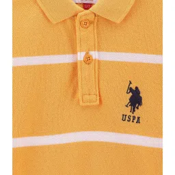 U.S. Polo Assn. Kids Yellow Striped Polo T-Shirt image 3