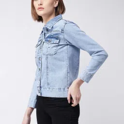 Miss Chase Blue Full Sleeves Jacket image 3