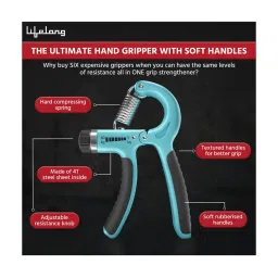 Lifelong Adjustable Hand Grip (Blue) Size - One Size image 3
