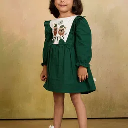 TINY TWILLS Animal Embroidered Puff Sleeve Fit & Flare Dress image 4