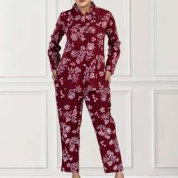 Nino Bambino Maroon Printed Shirt With Pants-picture-10