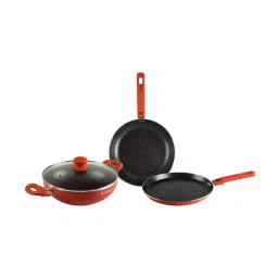 Wonderchef Orange Aluminium Non-Stick Cookware 4 pc Set image 1