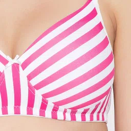 Clovia White & Pink Non Wired Padded T-Shirt Bra image 5