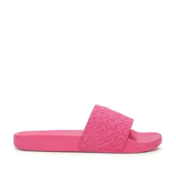 Tommy Hilfiger Women's Bright Cerise Pink Slides-image-64