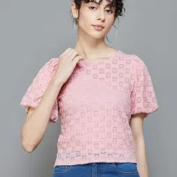 Ginger by Lifestyle Pink Self Pattern Top-image-73