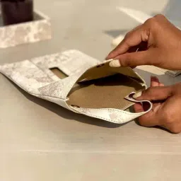 Mason Home Pale Beige Faux Leather & Mdf Tissue Box image 3